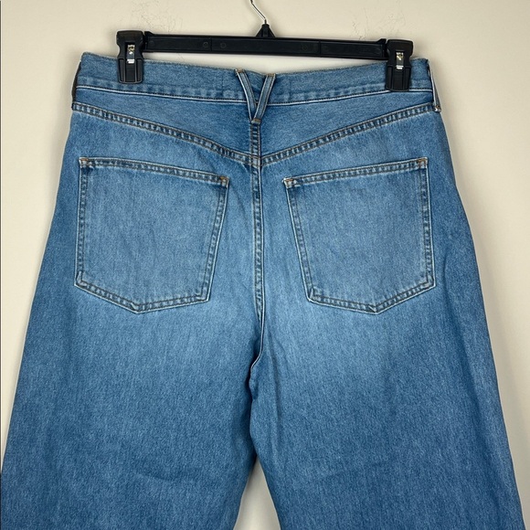 Veronica Beard Taylor Wide Leg High Waist Crop Blue Jeans Size 31 - Picture 7 of 10